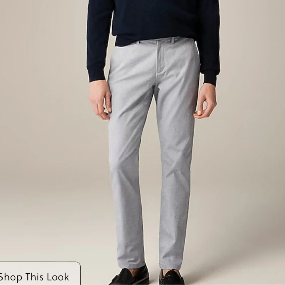 J crew 484 Slim-fit tech oxford pant sky blue